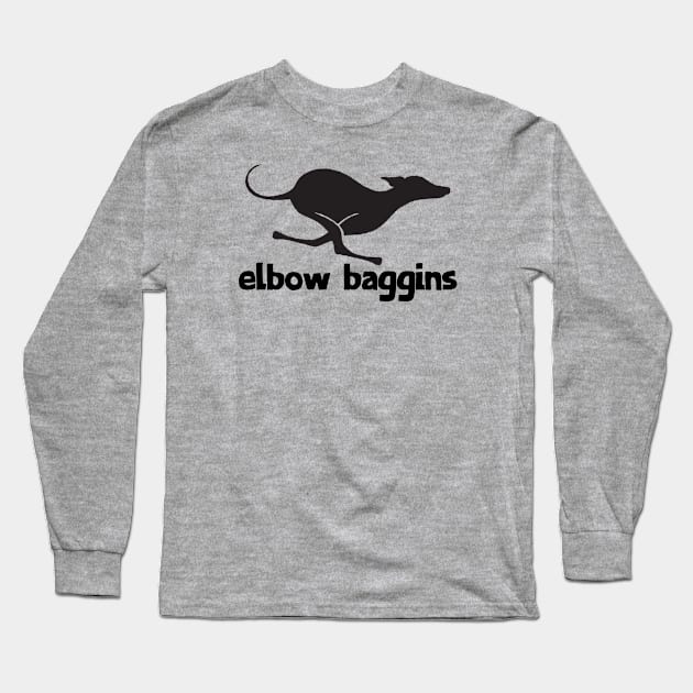 Elbow Baggins greyhound hobbit shirt Long Sleeve T-Shirt by Houndie Love